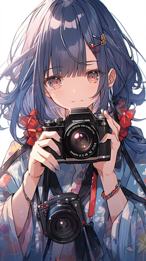 Anime Girl Holding a Camera Like a Photographer Aesthetics (80)