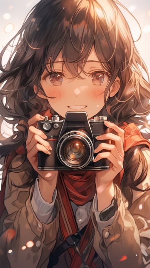 Anime Girl Holding a Camera Like a Photographer Aesthetics (72)