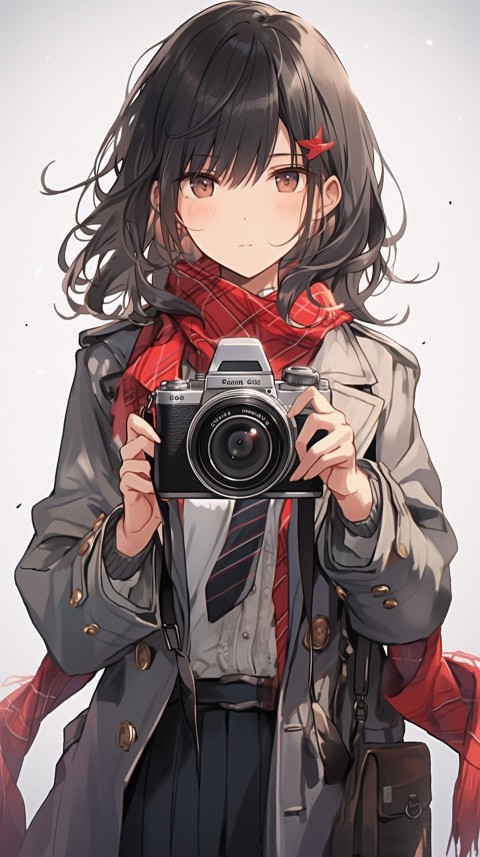 Anime Girl Holding a Camera Like a Photographer Aesthetics (109)