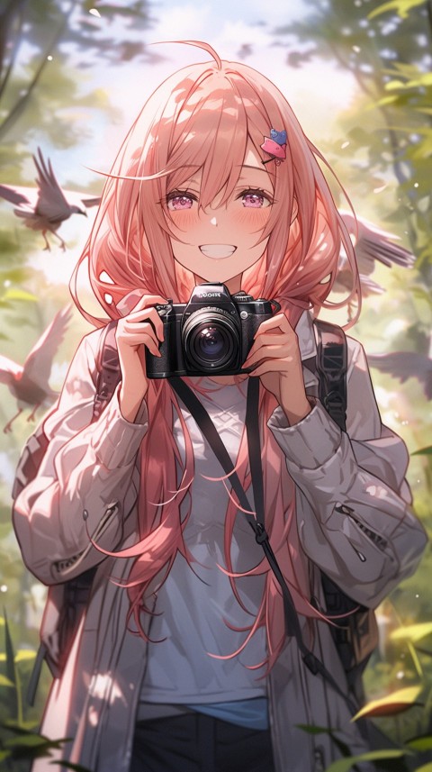 Anime Girl Holding a Camera Like a Photographer Aesthetics (144)