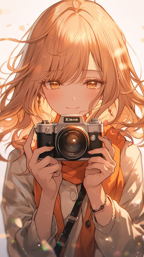 Anime Girl Holding a Camera Like a Photographer Aesthetics (131)