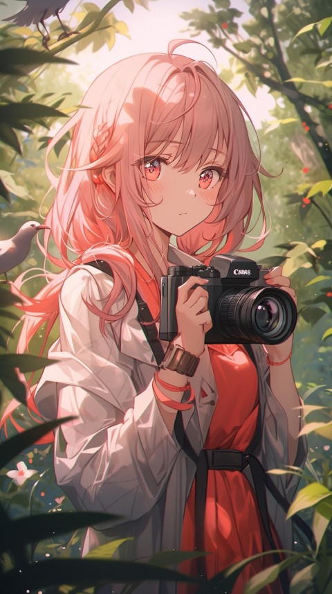 Anime Girl Holding a Camera Like a Photographer Aesthetics (143)