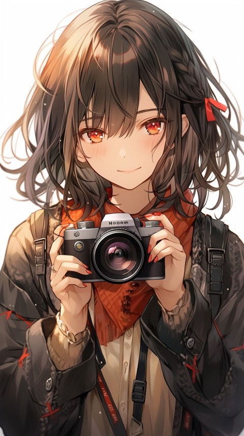Anime Girl Holding a Camera Like a Photographer Aesthetics (126)