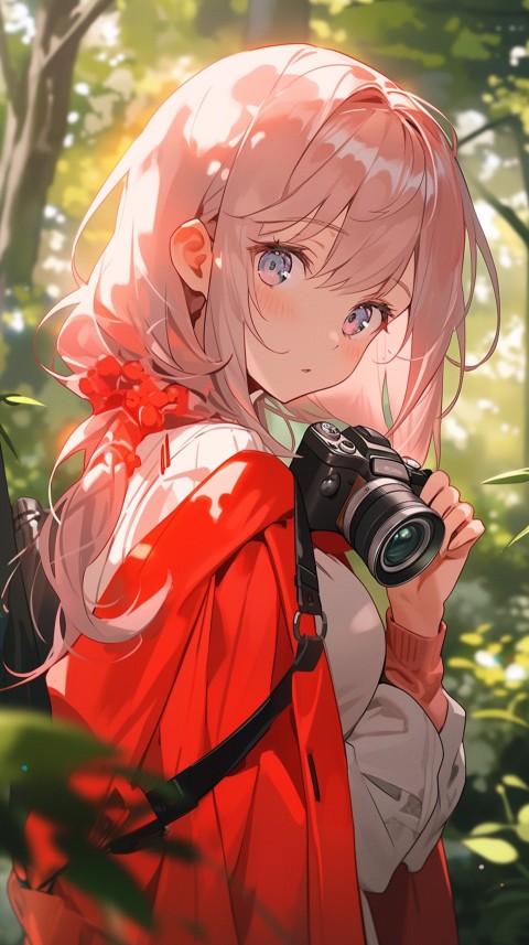 Anime Girl Holding a Camera Like a Photographer Aesthetics (145)