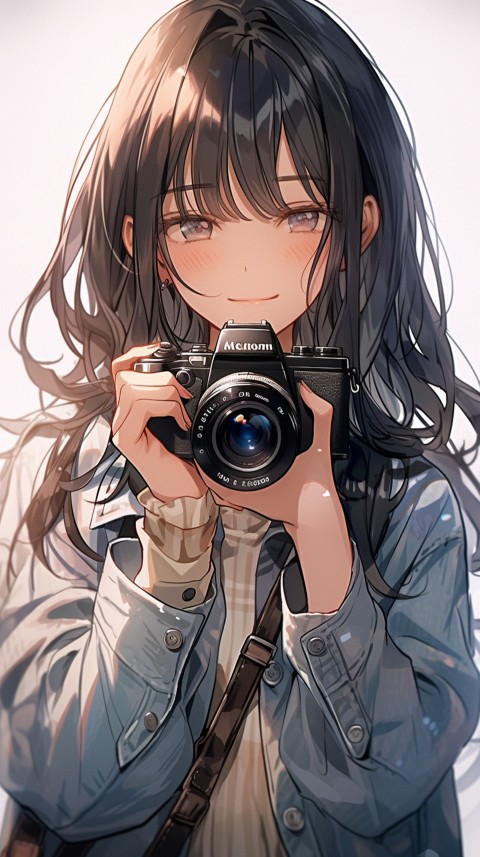 Anime Girl Holding a Camera Like a Photographer Aesthetics (108)