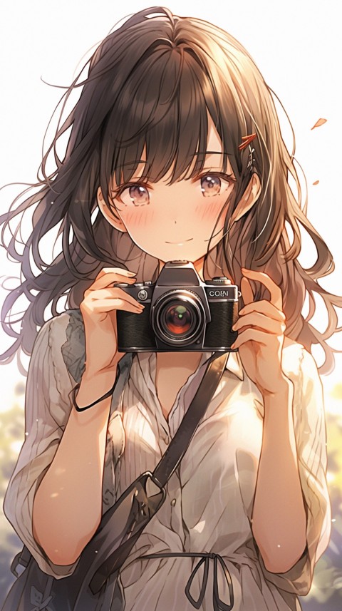 Anime Girl Holding a Camera Like a Photographer Aesthetics (101)