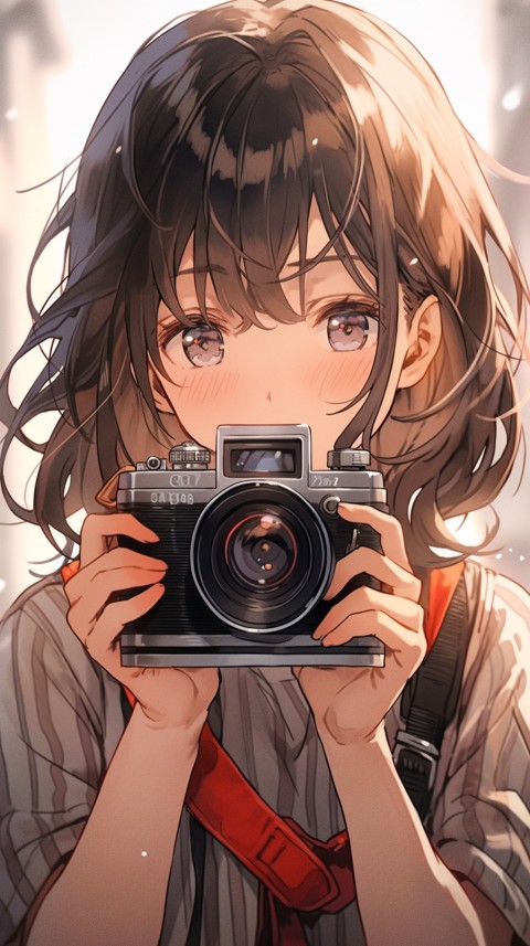 Anime Girl Holding a Camera Like a Photographer Aesthetics (112)