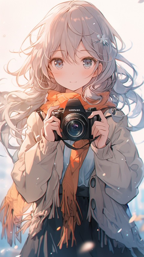 Anime Girl Holding a Camera Like a Photographer Aesthetics (119)