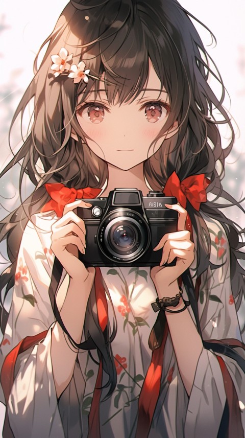 Anime Girl Holding a Camera Like a Photographer Aesthetics (104)