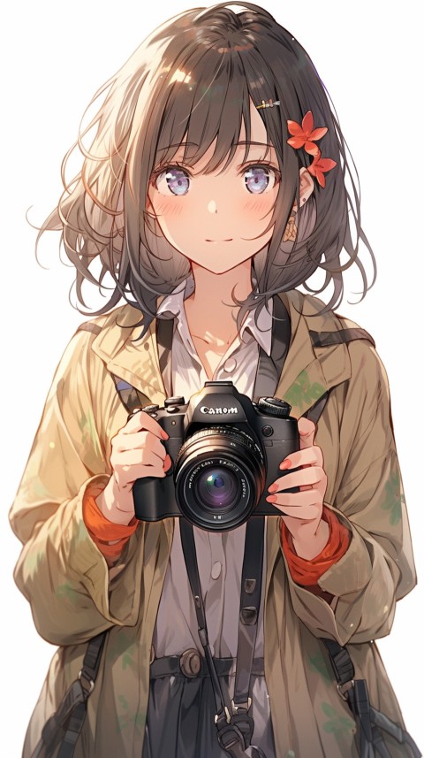 Anime Girl Holding a Camera Like a Photographer Aesthetics (158)