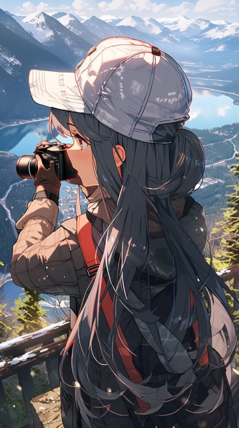 Anime Girl Holding a Camera Like a Photographer Aesthetics (192)