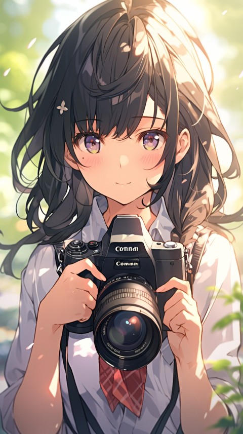 Anime Girl Holding a Camera Like a Photographer Aesthetics (155)