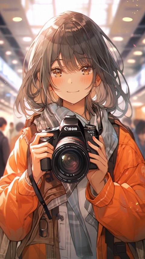 Anime Girl Holding a Camera Like a Photographer Aesthetics (175)