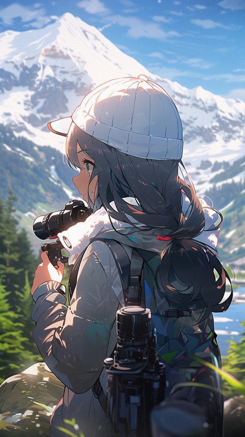 Anime Girl Holding a Camera Like a Photographer Aesthetics (187)