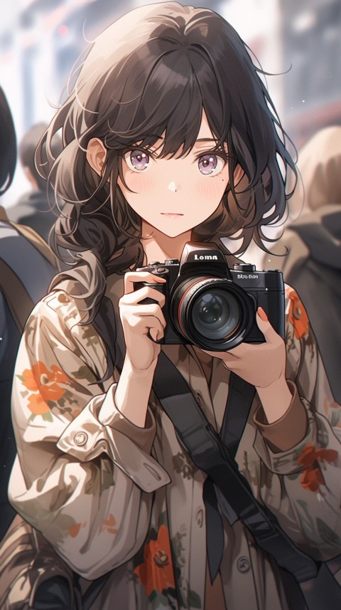 Anime Girl Holding a Camera Like a Photographer Aesthetics (172)