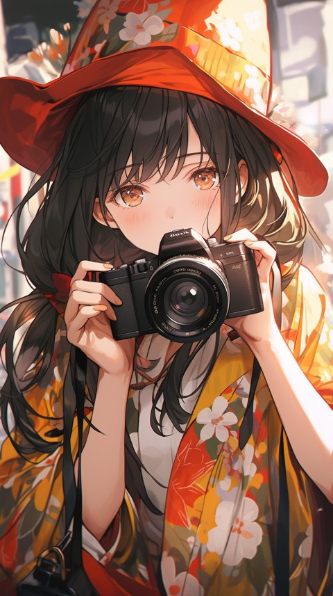 Anime Girl Holding a Camera Like a Photographer Aesthetics (169)