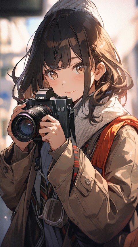 Anime Girl Holding a Camera Like a Photographer Aesthetics (164)