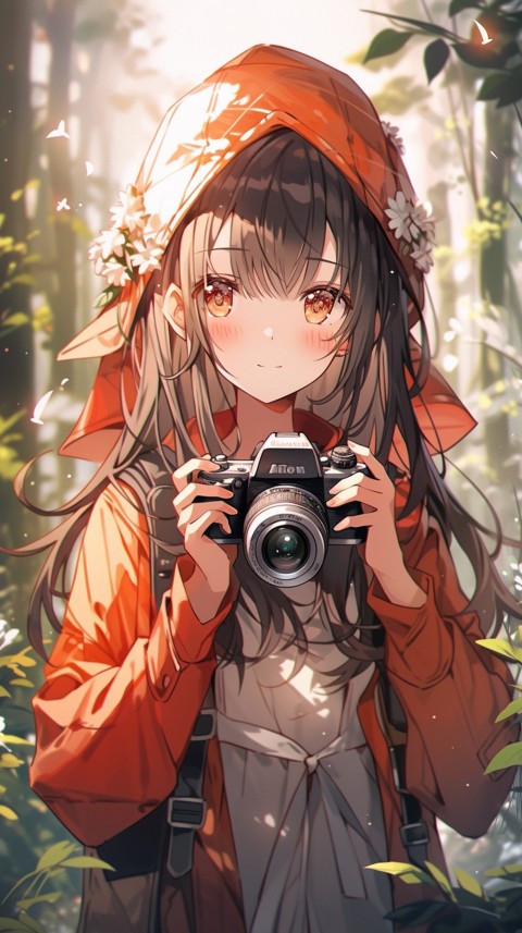 Anime Girl Holding a Camera Like a Photographer Aesthetics (152)