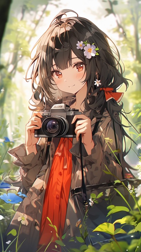 Anime Girl Holding a Camera Like a Photographer Aesthetics (151)