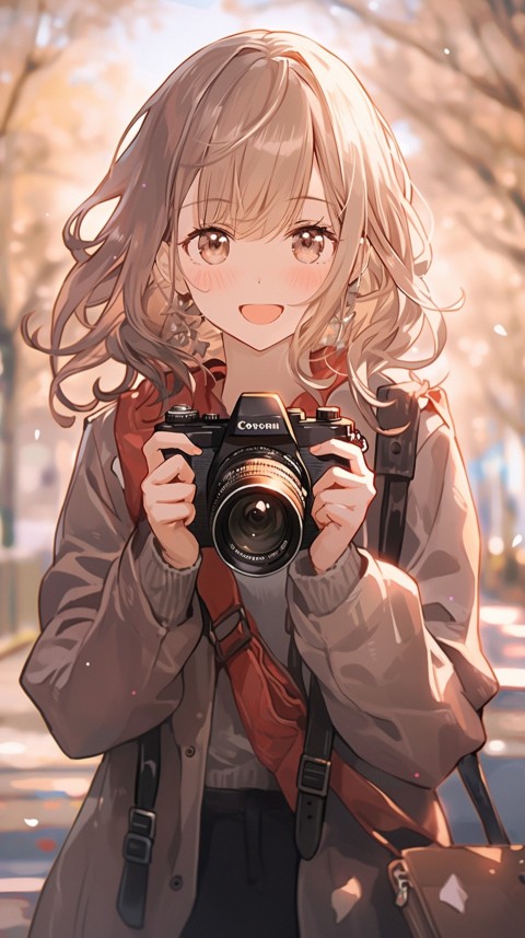 Anime Girl Holding a Camera Like a Photographer Aesthetics (208)