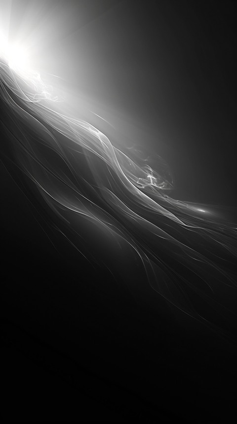 Dark Black Background Abstract Pattern Line Minimalist Aesthetics (623)