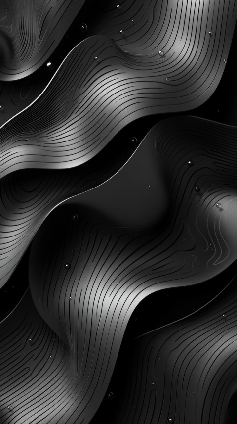 Dark Black Background Abstract Pattern Line Minimalist Aesthetics (830)