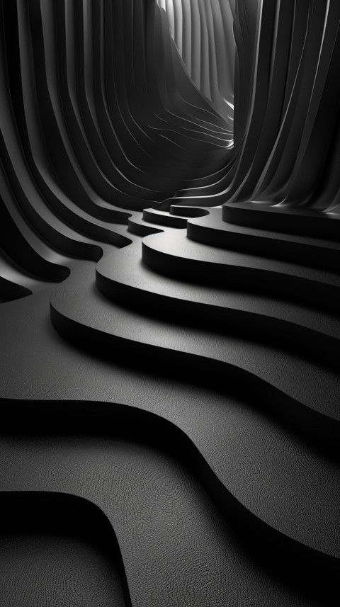 Dark Black Background Abstract Pattern Line Minimalist Aesthetics (906)