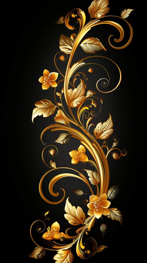 Black and gold abstract Design Art background aesthetic (195)