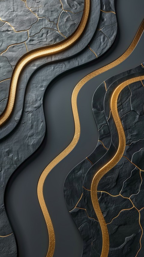 Black and gold abstract Design Art background aesthetic (184)