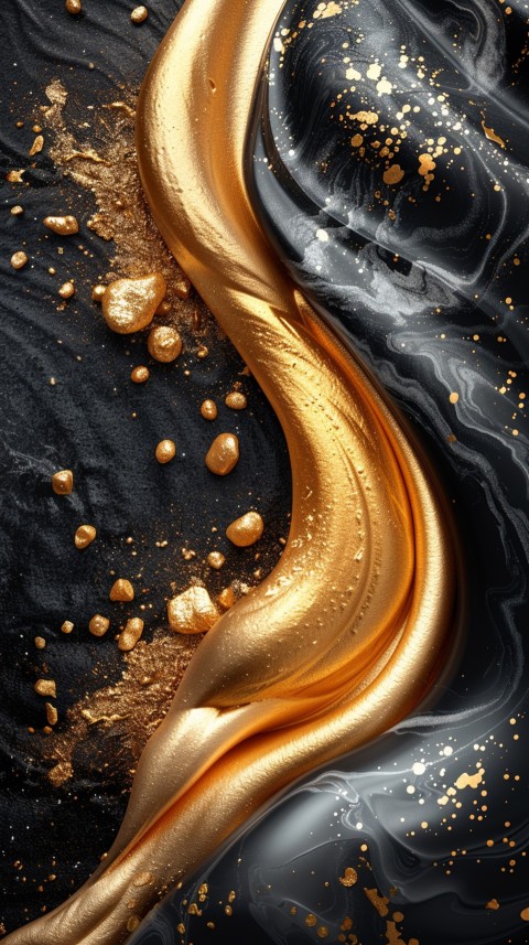 Black and gold abstract Design Art background aesthetic (160)