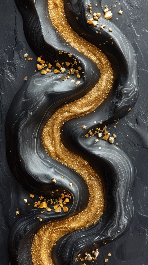 Black and gold abstract Design Art background aesthetic (237)
