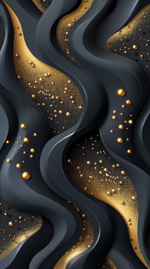 Black and gold abstract Design Art background aesthetic (442)