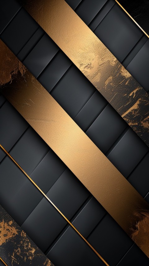 Black and gold background with diagonal lines and metallic textures, sleek design aesthetic (28)