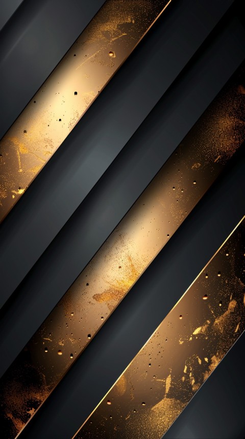 Black and gold background with diagonal lines and metallic textures, sleek design aesthetic (8)