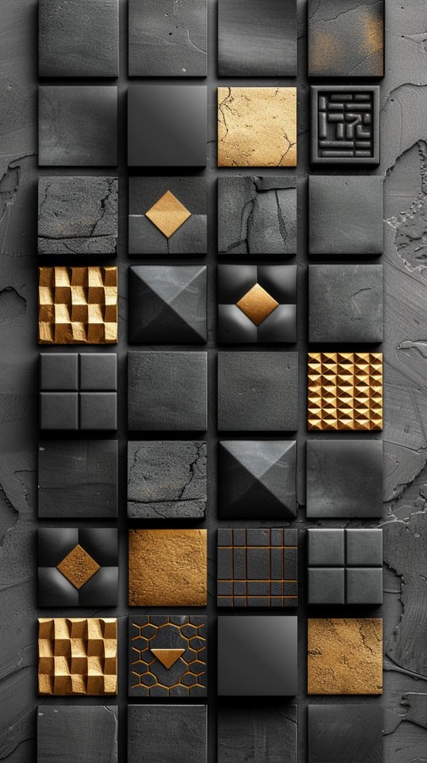 Black and Gold Geometric Pattern Design Theme Abstract Aesthetic (88)