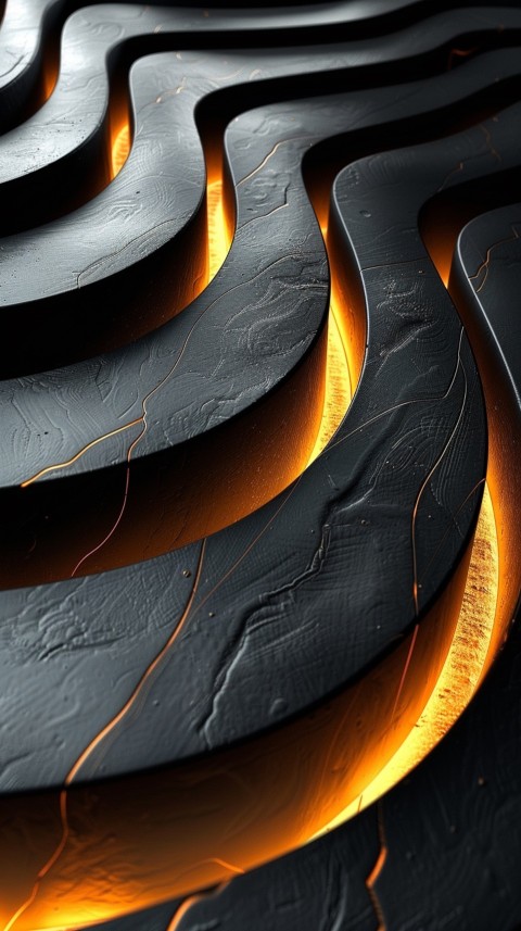 Black and Gold Waves Abstract  Luxury Black & Gold Art Aesthetic (15)