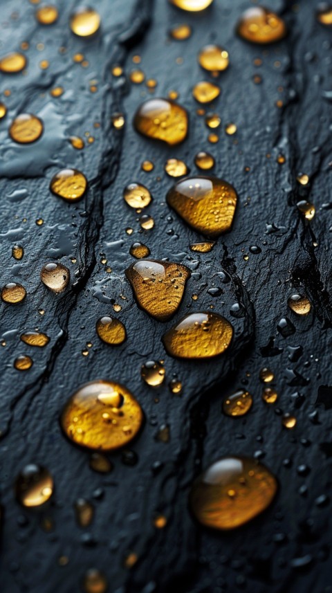 Black background with gold raindrops aesthetic (28)