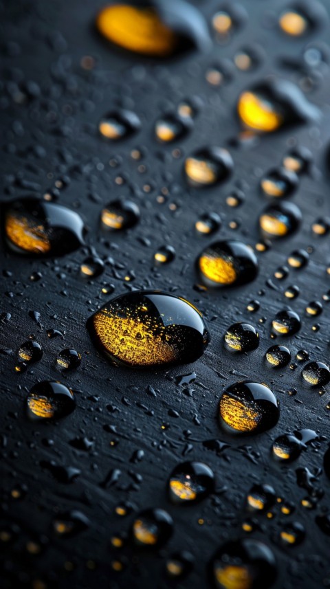 Black background with gold raindrops aesthetic (39)