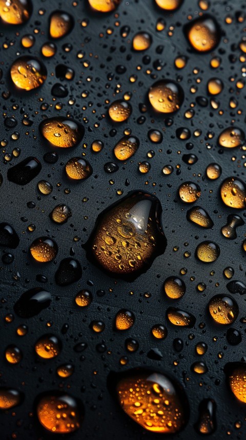 Black background with gold raindrops aesthetic (41)