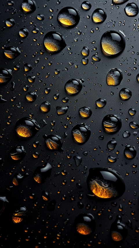 Black background with gold raindrops aesthetic (38)