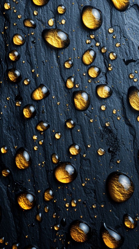 Black background with gold raindrops aesthetic (29)