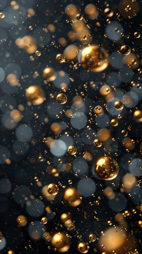 Black background with gold raindrops aesthetic (31)