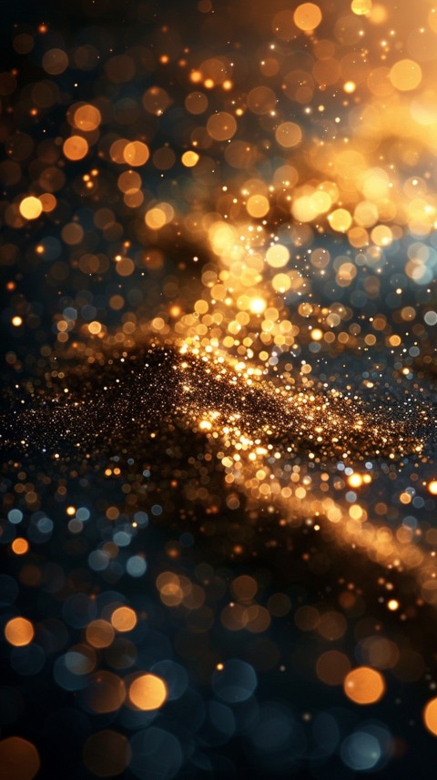 Golden Glitter And Sparkles On Black Background (55)
