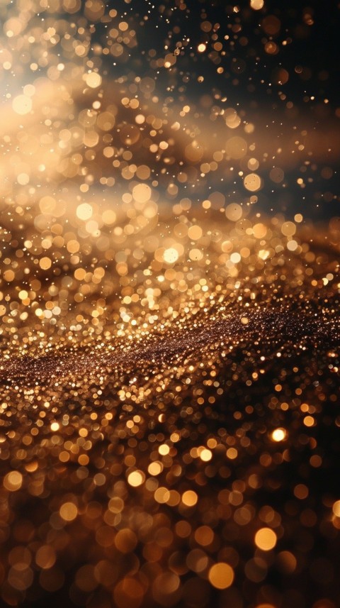 Golden Glitter And Sparkles On Black Background (93)