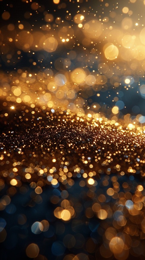 Golden Glitter And Sparkles On Black Background (62)