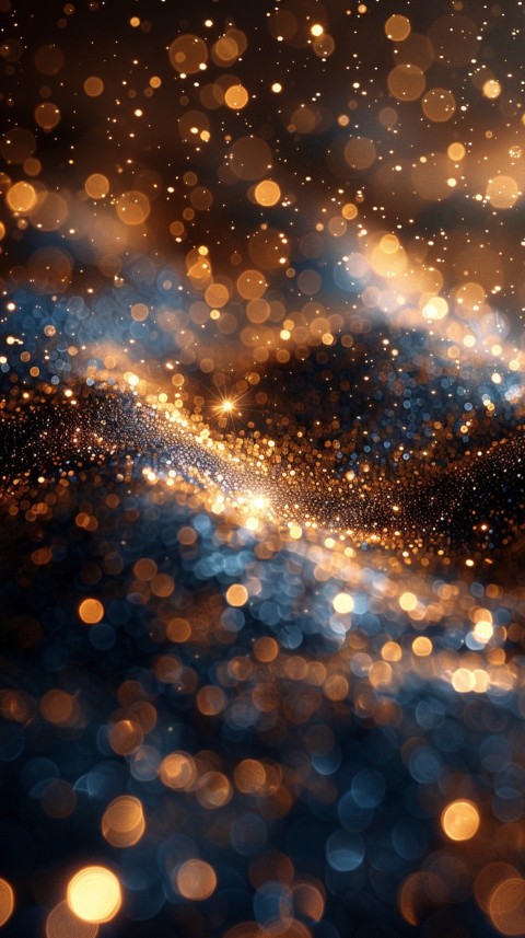 Golden Glitter And Sparkles On Black Background (76)