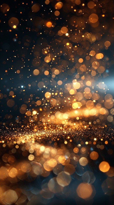 Golden Glitter And Sparkles On Black Background (58)
