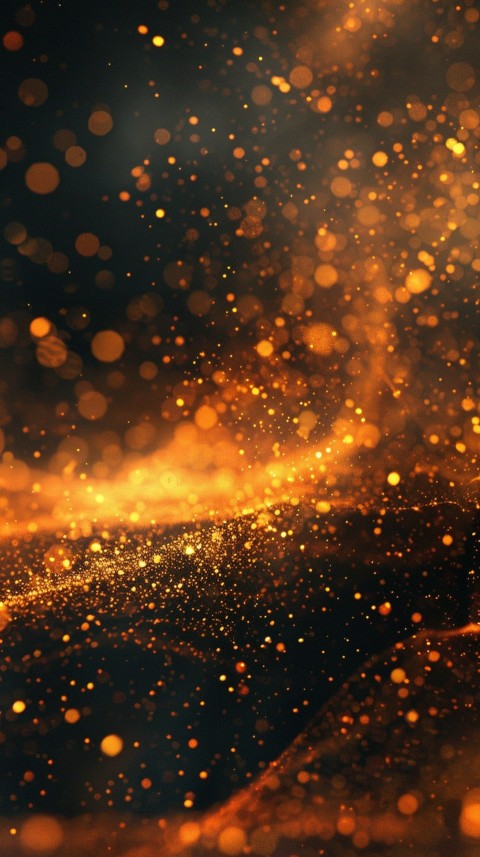 Golden Glitter And Sparkles On Black Background (97)