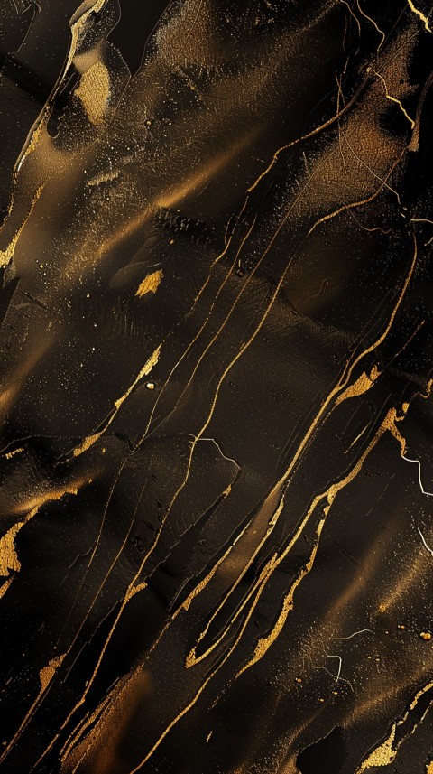 Marble texture, surrounded in the style of black and gold watercolor flowing lines, featuring an abstract design aesthetic (11)