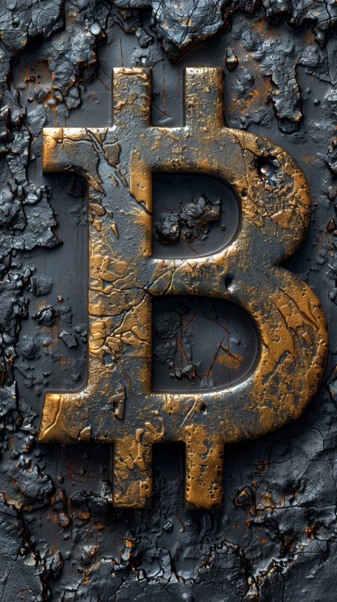 Bitcoin Cryptocurrency Gold Crypto Coin Creative Concept Aesthetic Symbol (46)